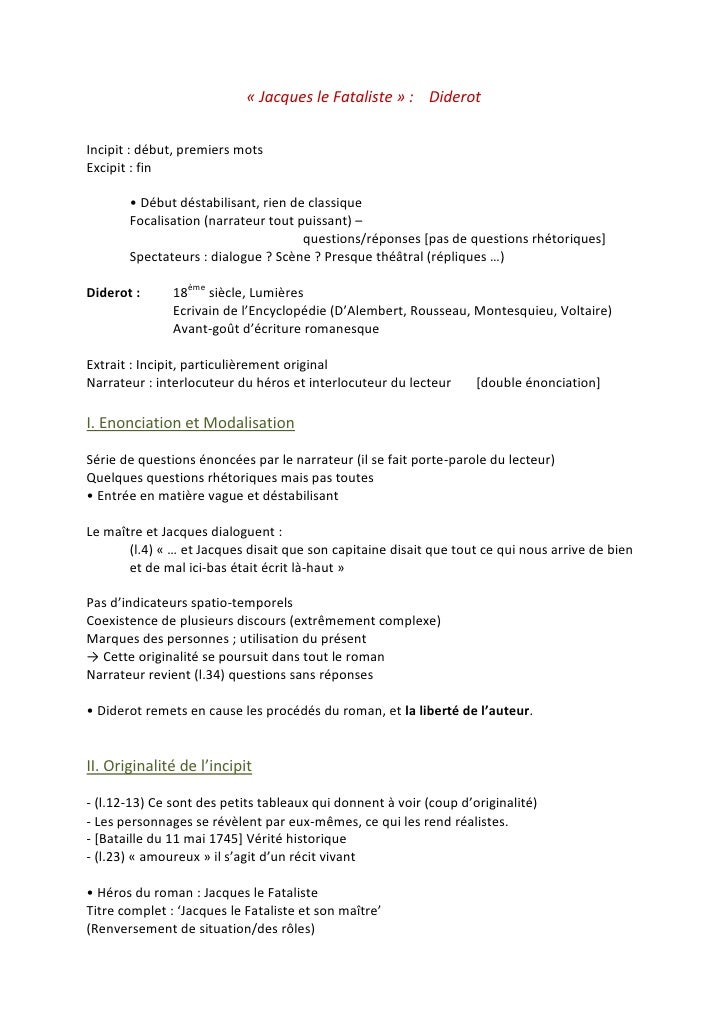 dissertation incipit jacques le fataliste dissertation incipit jacques le fataliste